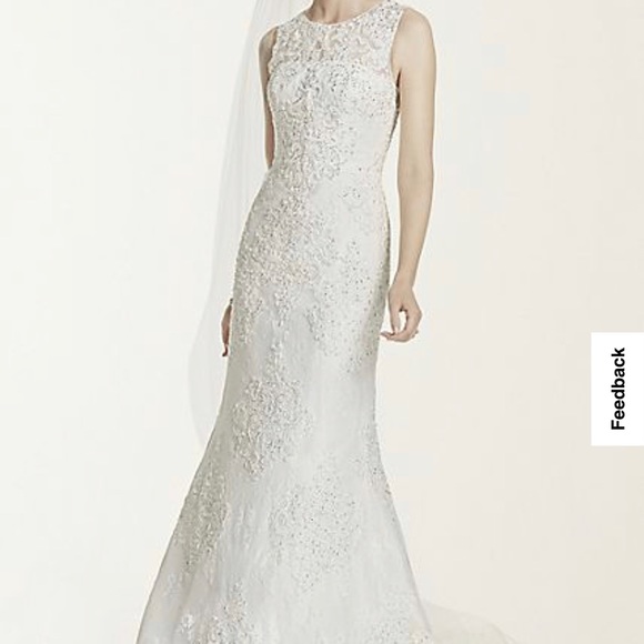 Oleg Cassini Wedding Dress, ivory, size 14. NWT - Picture 1 of 7